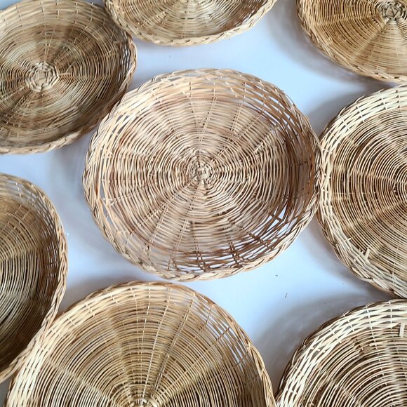 9 wicker basket platers. Wall decor. - Picture 1 of 4